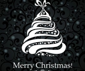 Black Style 2014 Christmas Backgrounds vector 01