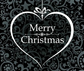 Black Style 2014 Christmas Backgrounds vector 06