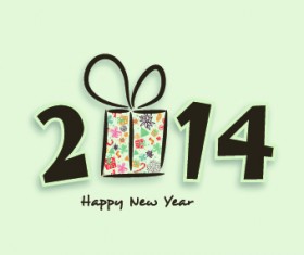 Creative 2014 New Year design vector graphic 01