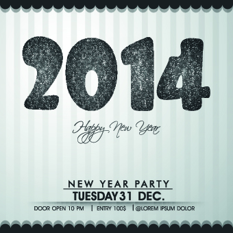 2014 Happy New Year deisgn vector material 02