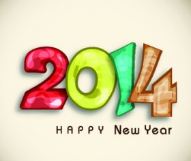 Creative 2014 New Year design vector graphic 03