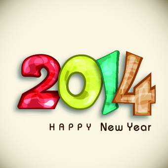 Creative 2014 New Year design vector graphic 03