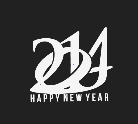 Creative 2014 design with New Year background vector 04