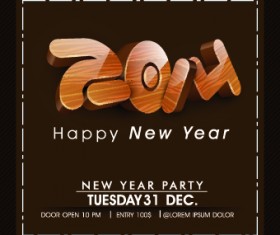 2014 Happy New Year deisgn vector material 04