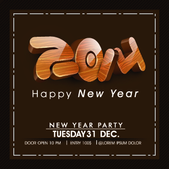 2014 Happy New Year deisgn vector material 04