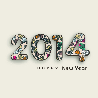 Creative 2014 New Year design vector graphic 04
