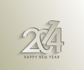 Creative 2014 design with New Year background vector 05