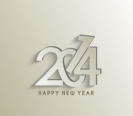 Creative 2014 design with New Year background vector 05