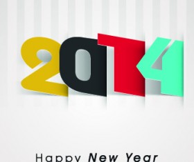 2014 Happy New Year deisgn vector material 05
