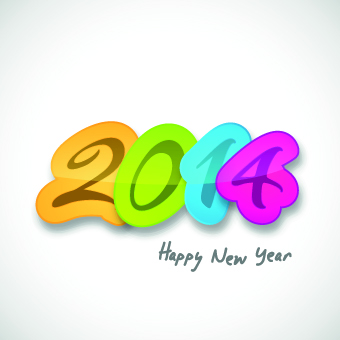 Creative 2014 New Year design vector graphic 05
