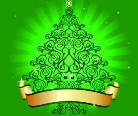 2014 Abstract Christmas tree design vector 02