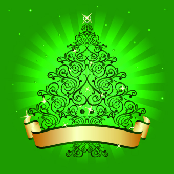 2014 Abstract Christmas tree design vector 02