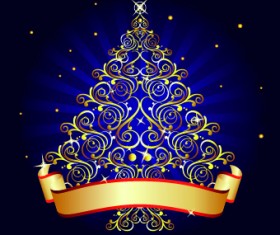 2014 Abstract Christmas tree design vector 03