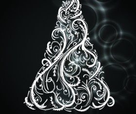 2014 Abstract Christmas tree design vector 05