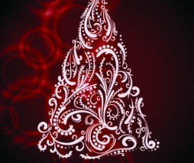 2014 Abstract Christmas tree design vector 06