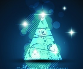 2014 Abstract Christmas tree design vector 12