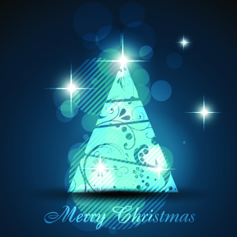 2014 Abstract Christmas tree design vector 12