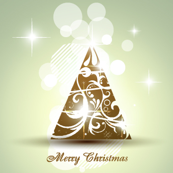 2014 Abstract Christmas tree design vector 15