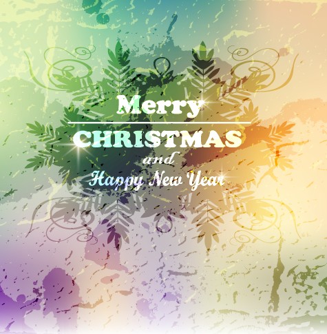 2014 Christmas and New Year grunge vector backgrounds 01