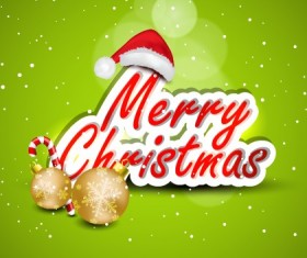 2014 Christmas baubles with holiday backgrounds vector 01