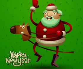 2014 Christmas elements with dot backgrounds 01