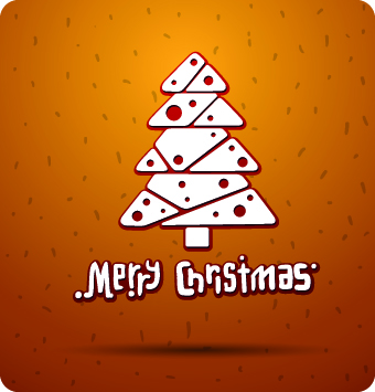 2014 Christmas elements with dot backgrounds 04