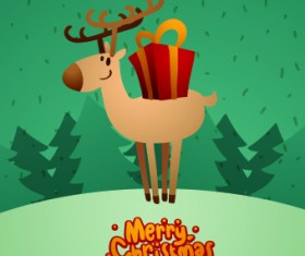 2014 Christmas elements with dot backgrounds 05