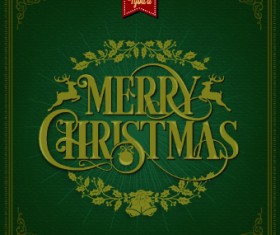 2014 Christmas floral frame background vector 02