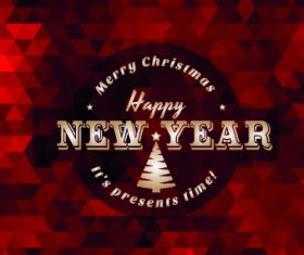 2014 Christmas labels background vector set 02