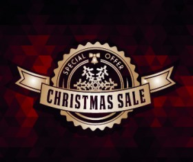 2014 Christmas labels background vector set 03