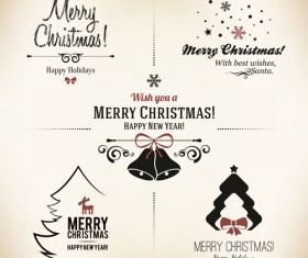 2014 Christmas logos creative design vector 01