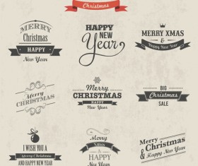 2014 Christmas logos creative design vector 02