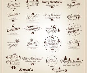 2014 Christmas logos creative design vector 03