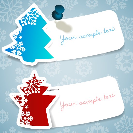 Vector set of 2014 Christmas sale tags design 01