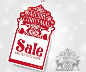 Vector set of 2014 Christmas sale tags design 02