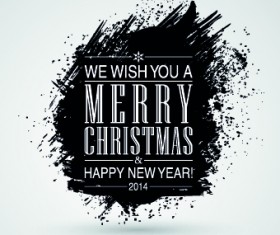 2014 Christmas watercolor background vector 01