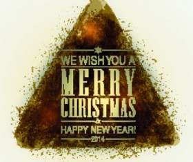 2014 Christmas watercolor background vector 02