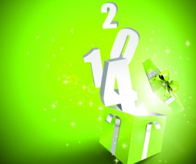 2014 Gift box vector background 01