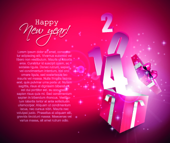2014 Gift box vector background 02