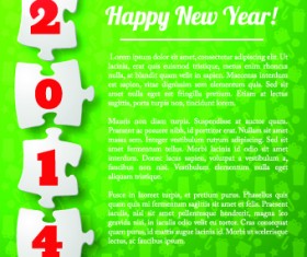 2014 New Year poster background vector design 01