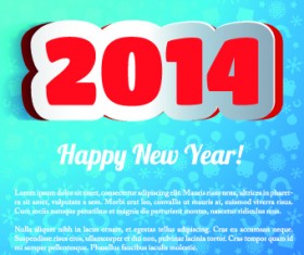 2014 New Year poster background vector design 02