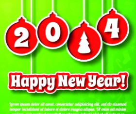 2014 New Year poster background vector design 03