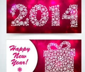 2014 Merry Christmas cards vector 01