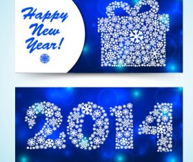 2014 Merry Christmas cards vector 02