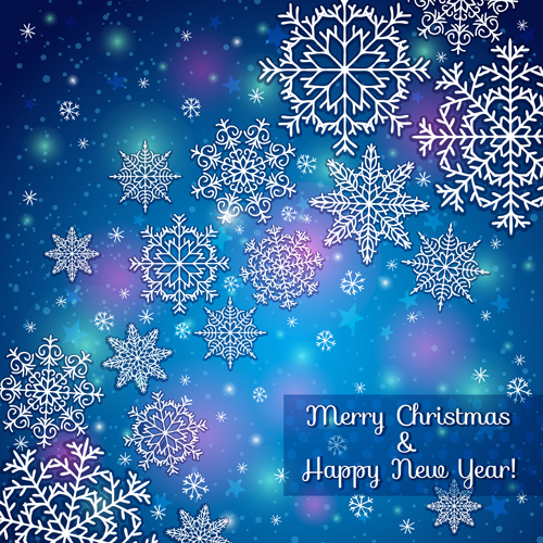 2014 Merry Christmas snowflake background graphics 01