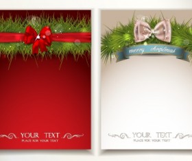 2014 Merry Christmas vector cards set 01