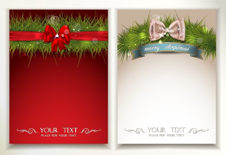 2014 Merry Christmas vector cards set 01