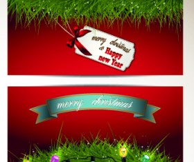 2014 Merry Christmas vector cards set 02