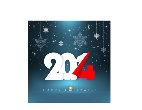 Creative 2014 New Year design background set 01