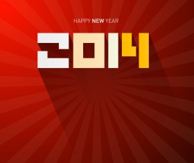 Creative 2014 New Year design background set 04